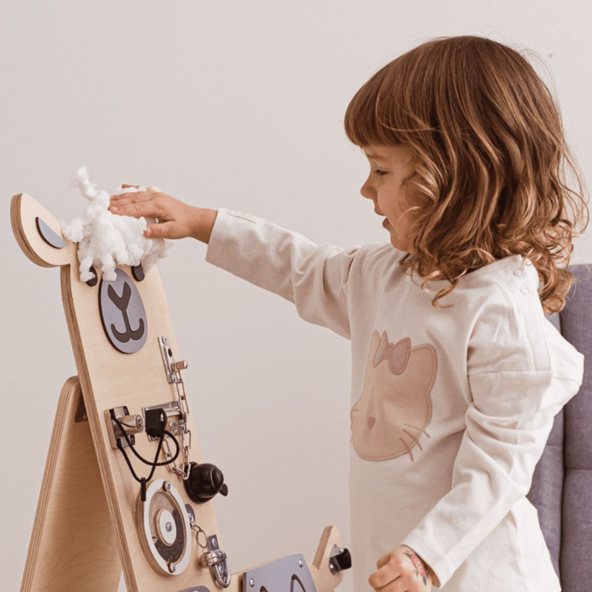 Busy Board Activity Board Montessori Busy Board Lama - Carlos