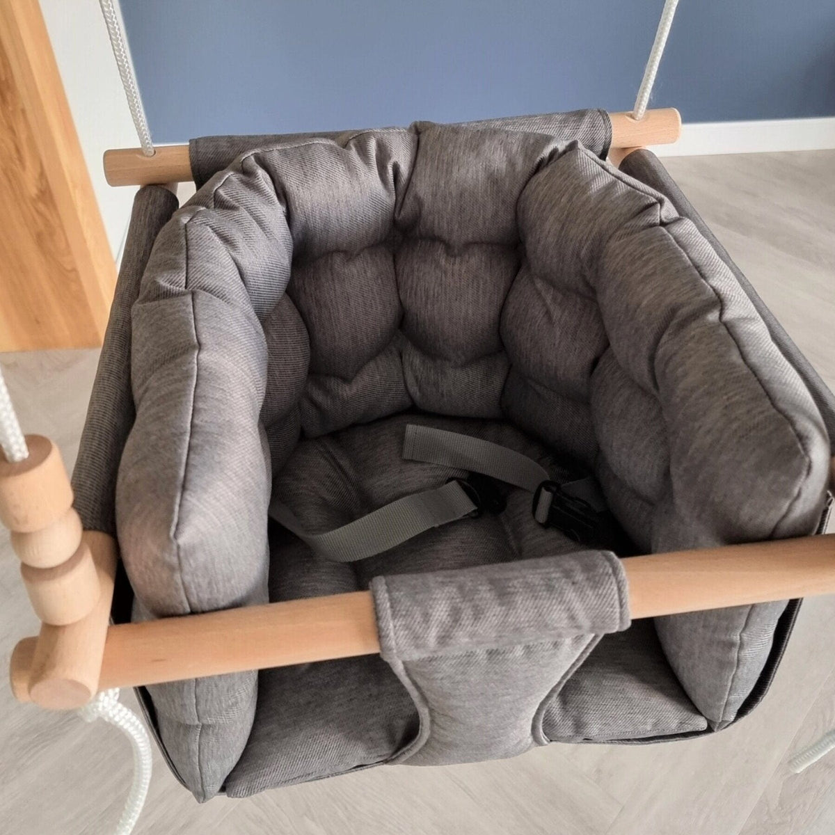 Schaukel Premium Babyschaukel wetterfest Dunkelgrau