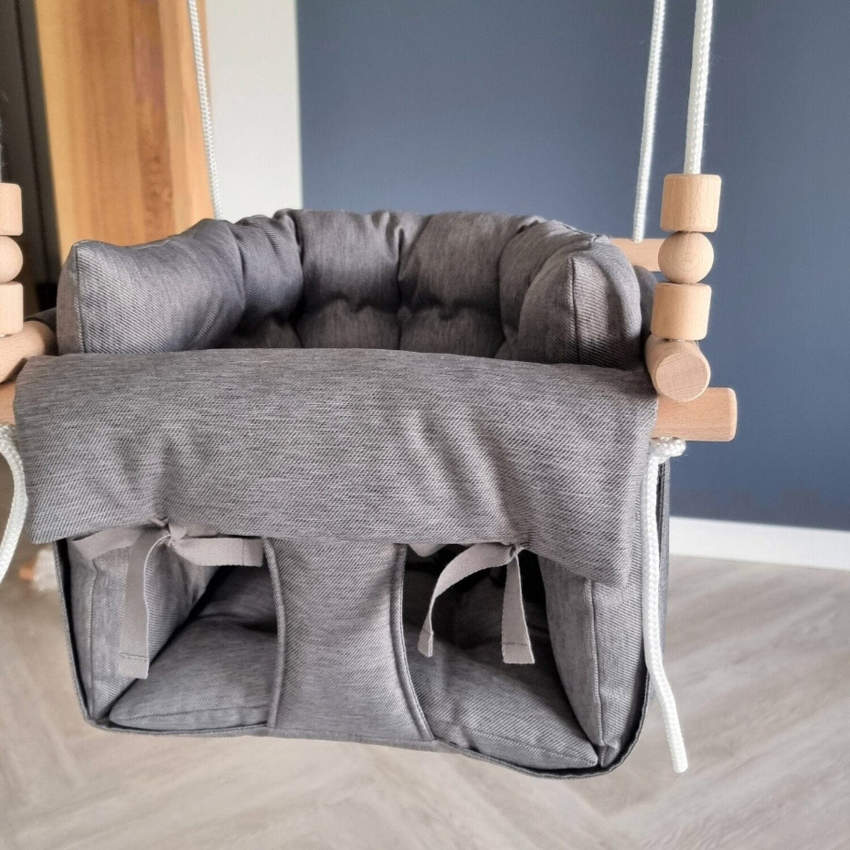 Schaukel Premium Babyschaukel wetterfest Dunkelgrau