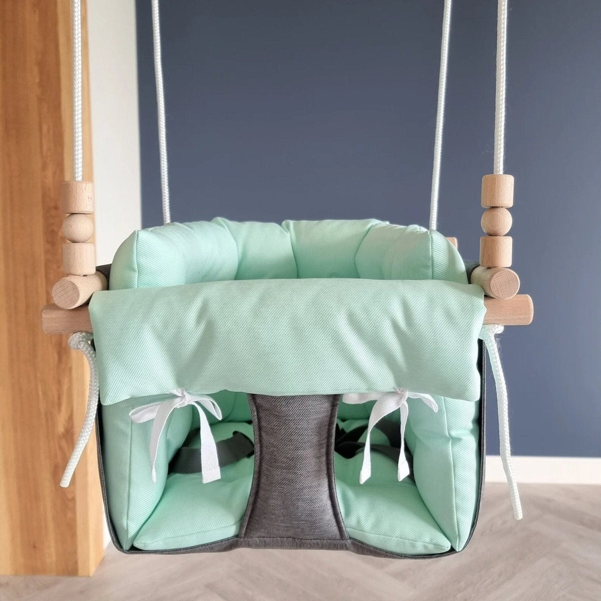 Schaukel Premium Babyschaukel wetterfest Dunkelgrau