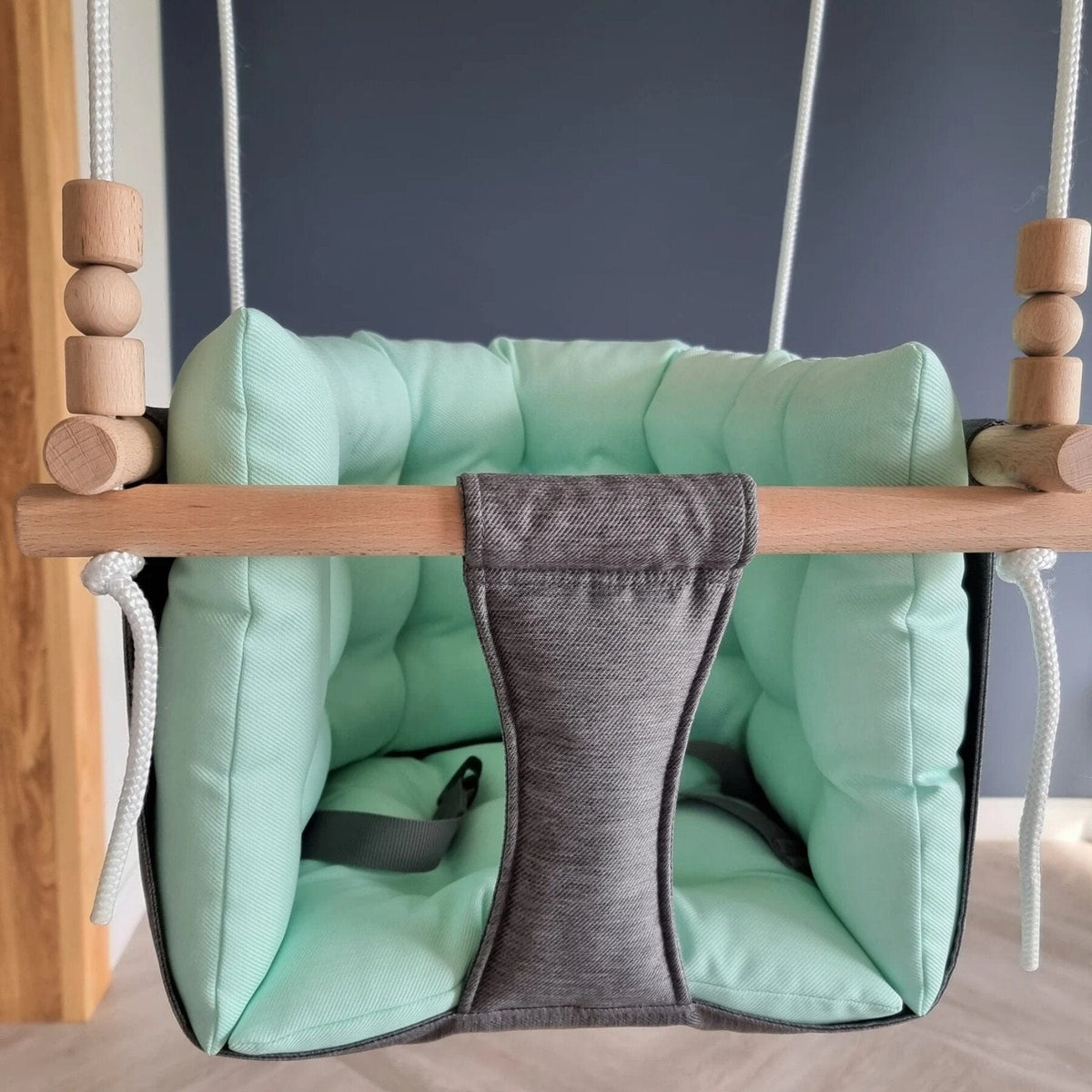 Schaukel Premium Babyschaukel wetterfest Dunkelgrau