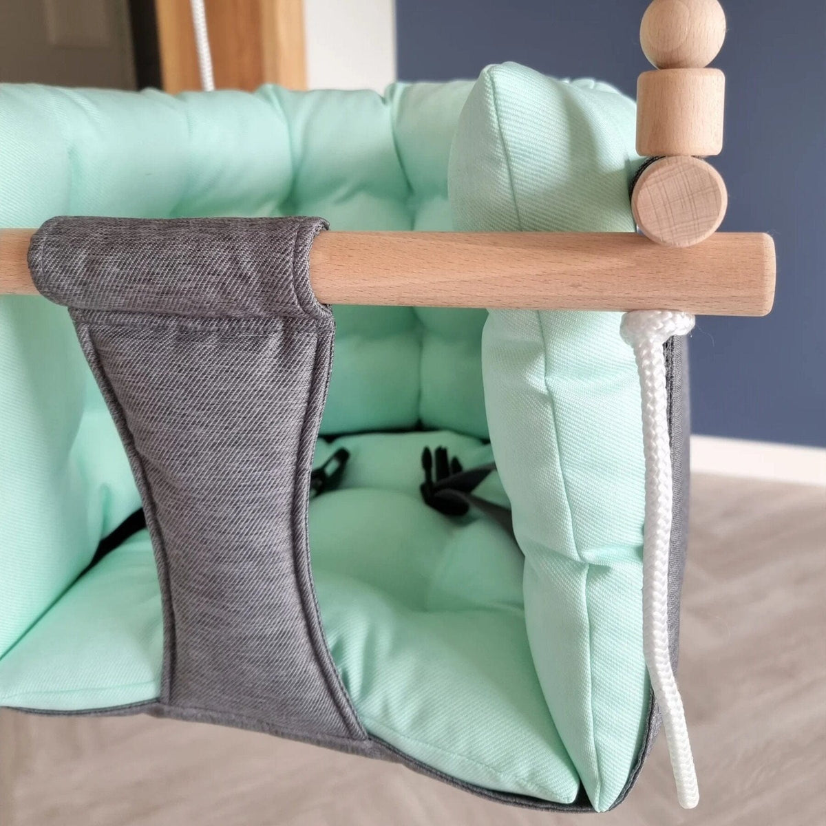 Schaukel Premium Babyschaukel wetterfest Dunkelgrau