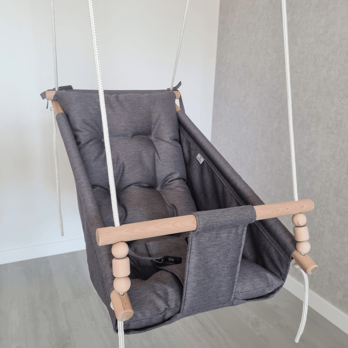 Schaukel Babyschaukel Babyliegeschaukel wasserfest Dunkelgrau
