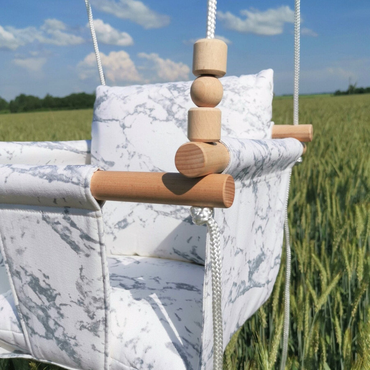Schaukel Babyschaukel Baumwolle Marmor-Design
