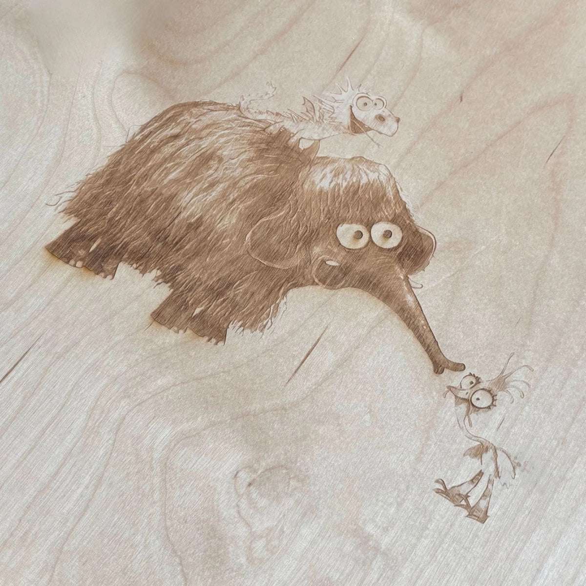 bygge x Furzipups Multifunktionsbrett aus Holz mit Motiv