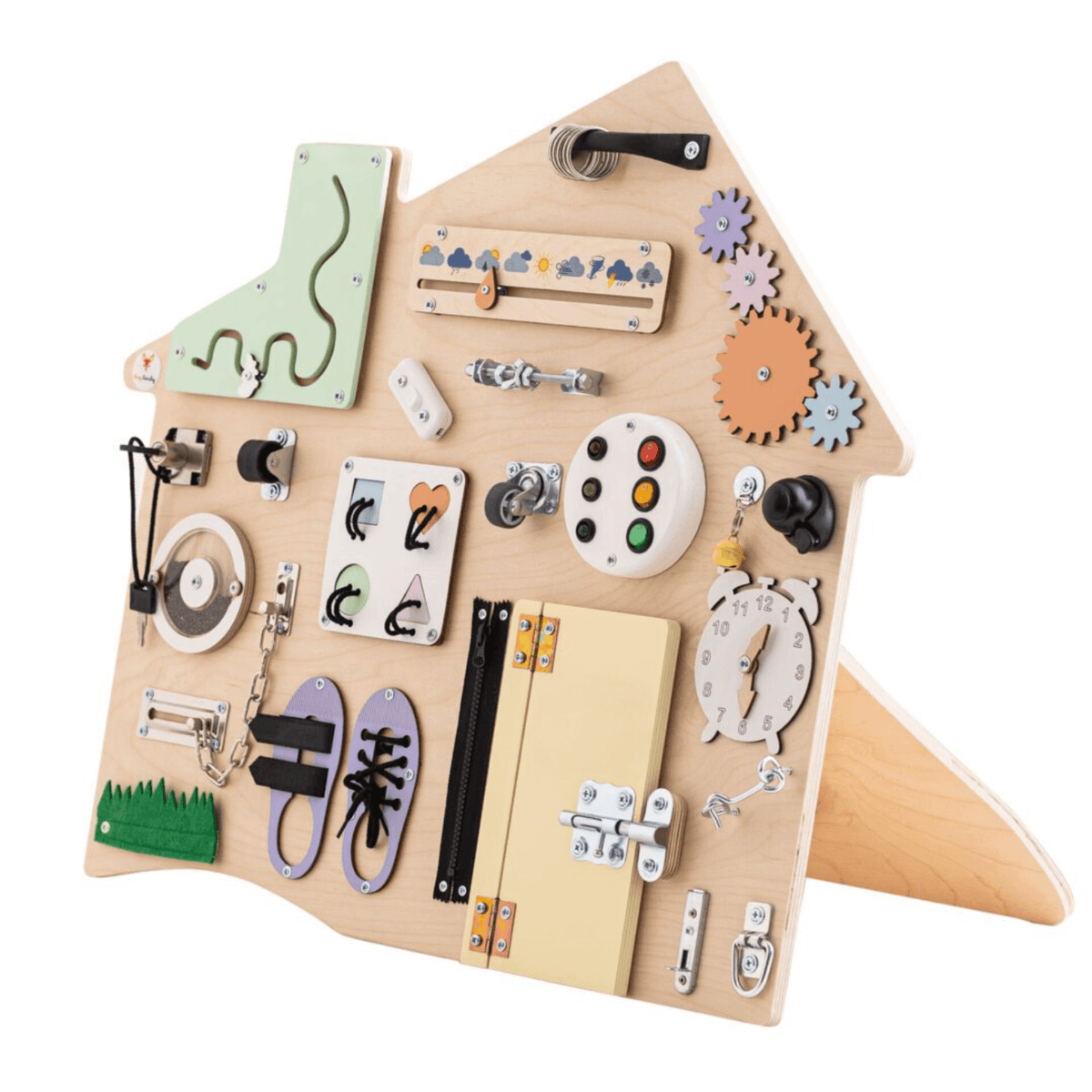 Busy Board Busy Board XL „Haus PASTEL“ – Montessori Wandtafel