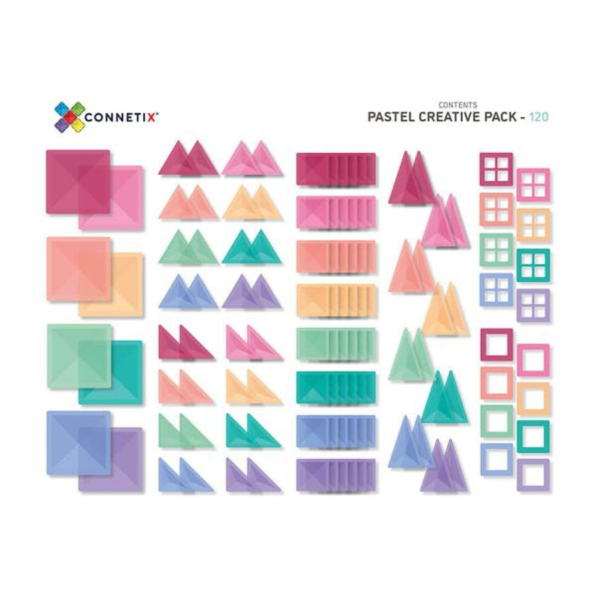Magnetbausteine Connetix Pastel Creative Pack — 120 Magnetbausteine