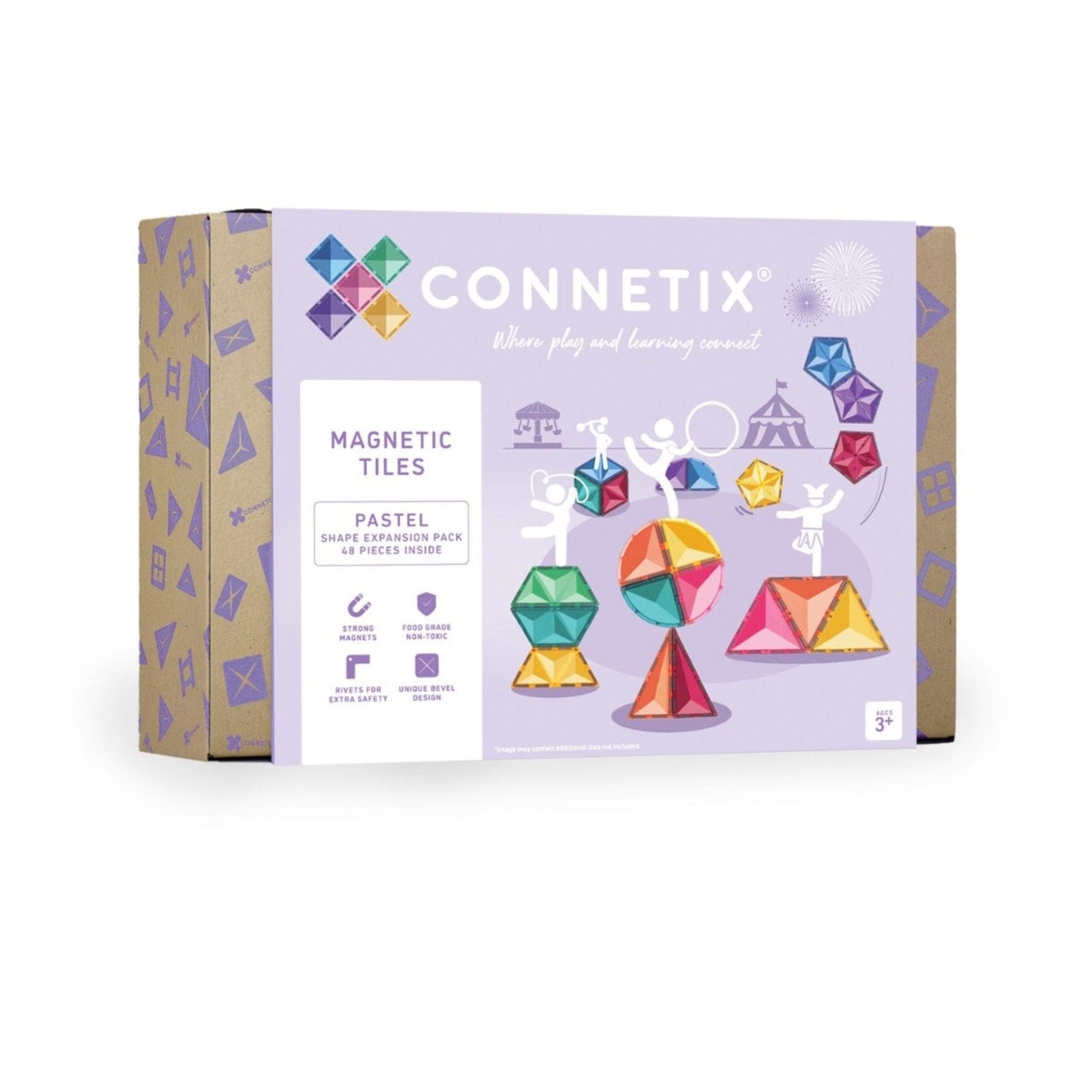 Magnetbausteine Connetix Pastel Shape Expansion Pack — 48 Teile