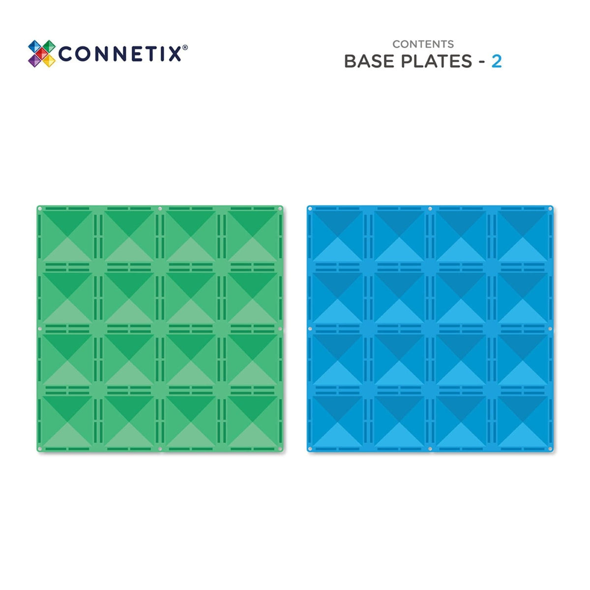 Magnetbausteine Connetix Rainbow Base Plate Pack — Blau & Grün