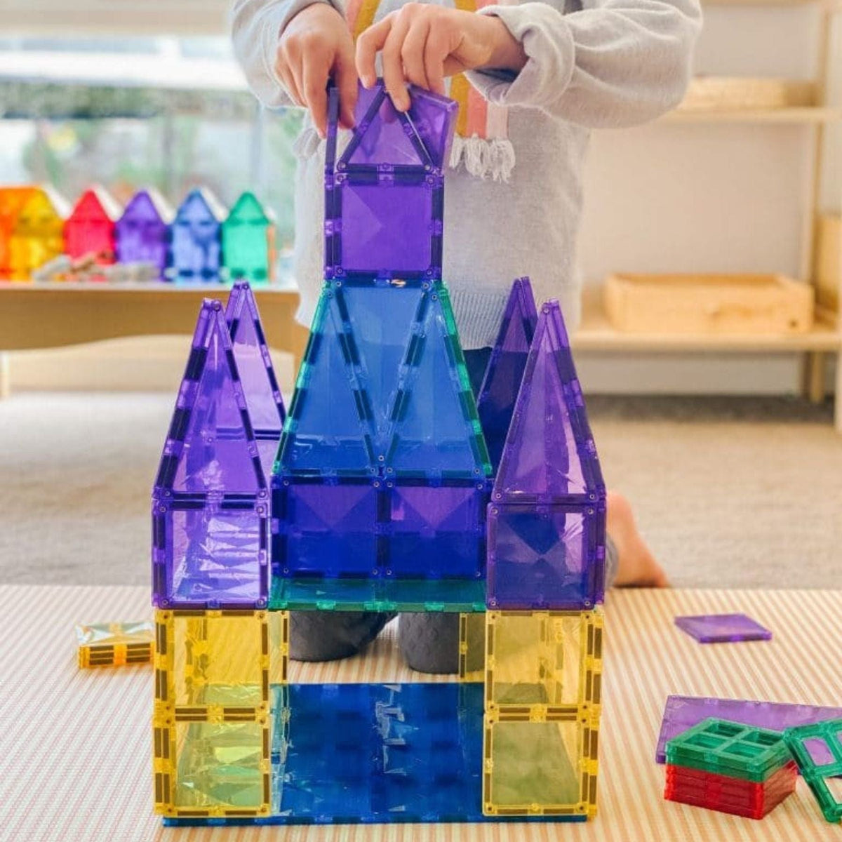 Magnetbausteine Connetix Rainbow Base Plate Pack — Blau & Grün
