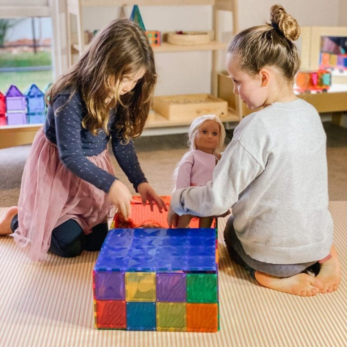 Magnetbausteine Connetix Rainbow Base Plate Pack — Blau & Grün