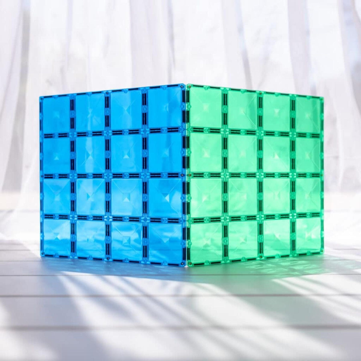 Magnetbausteine Connetix Rainbow Base Plate Pack — Blau & Grün