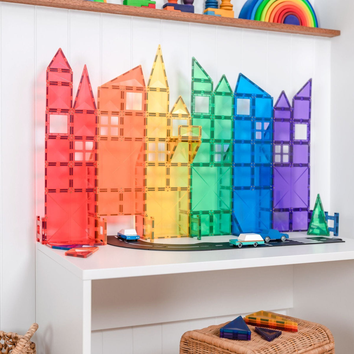 Magnetbausteine Connetix Rainbow Creative Pack 102 Teile - STEAM Magnetbausteine ab 3 Jahren