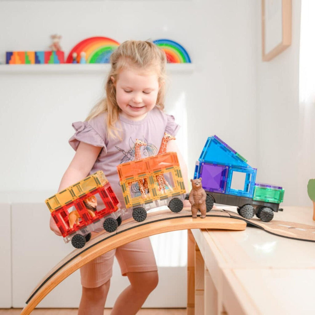Magnetbausteine Connetix Rainbow Transport Pack — 50 Magnetbausteine