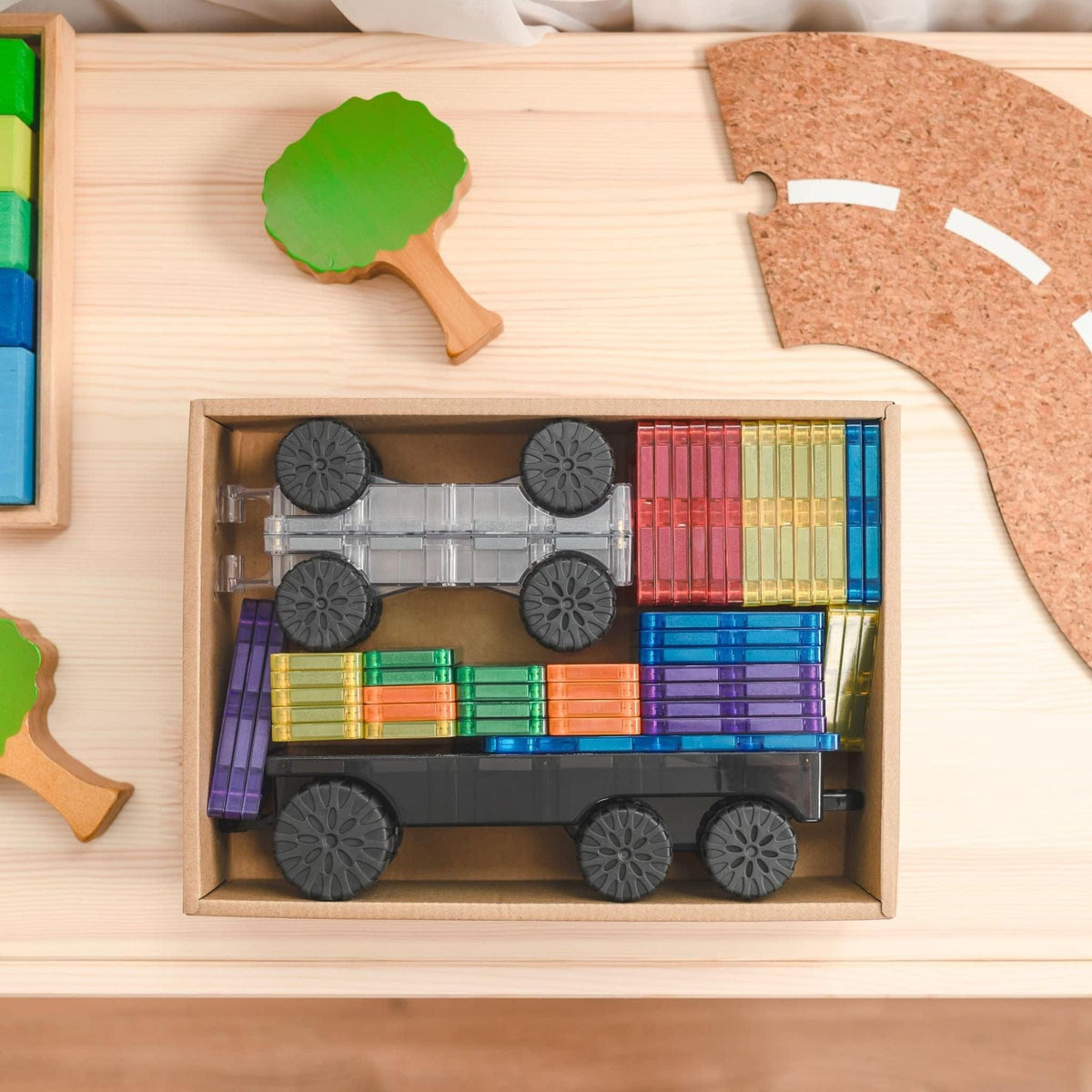 Magnetbausteine Connetix Rainbow Transport Pack — 50 Magnetbausteine