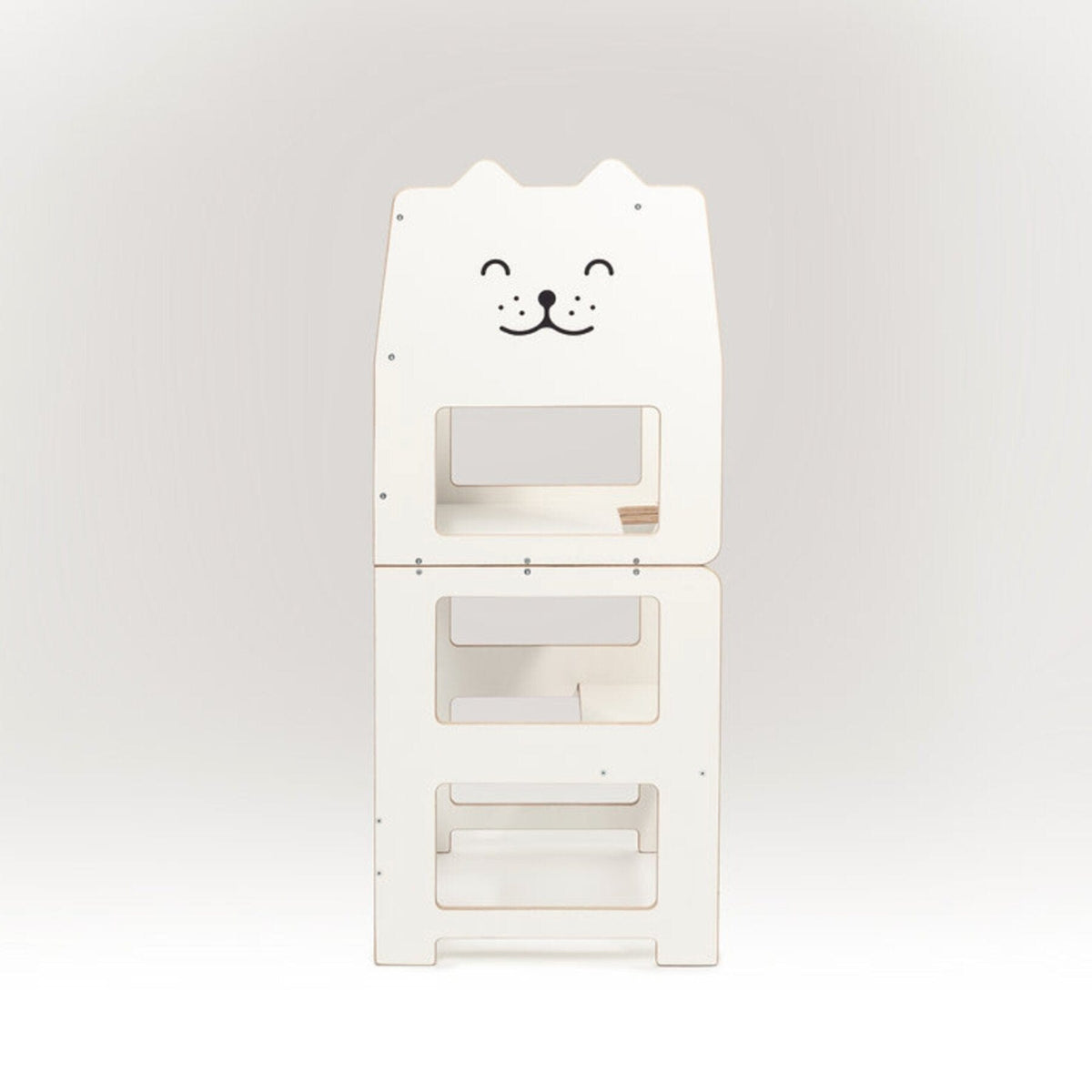 Learning Tower Lernturm wandelbarer mit Schreibtafel Design Katze