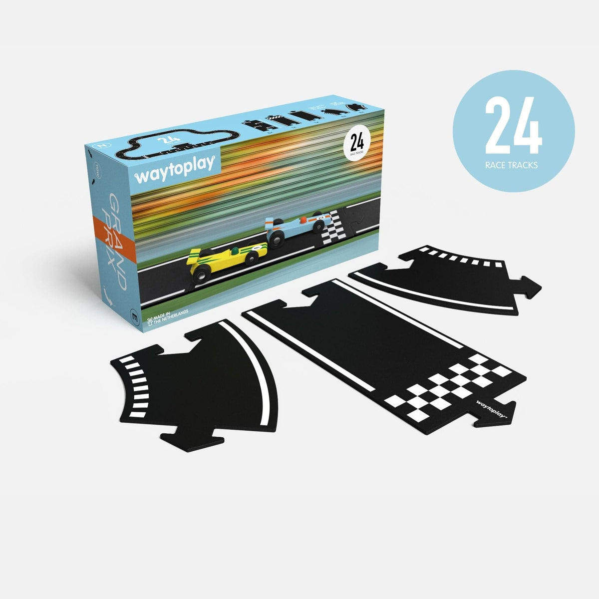 flexible toy road Flexible Rennstrecke aus Gummi – Grand Prix | 24 Teile | waytoplay