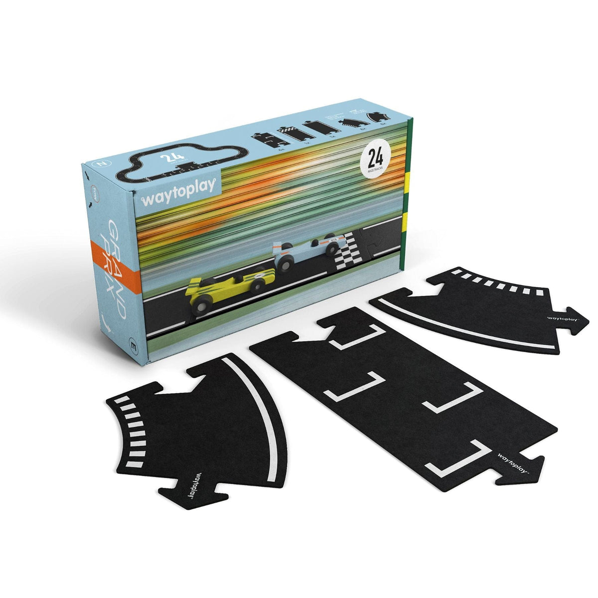 flexible toy road Flexible Rennstrecke aus Gummi – Grand Prix | 24 Teile | waytoplay