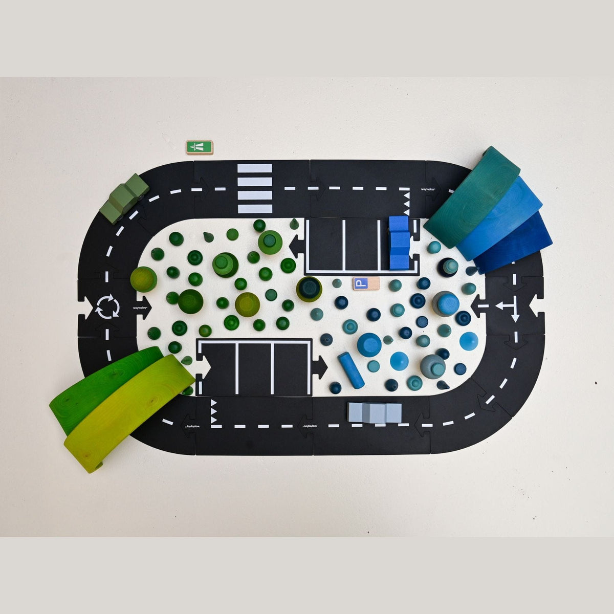 flexible toy road Flexible Spielstrasse aus Gummi – Expressway | 16 Teile | waytoplay