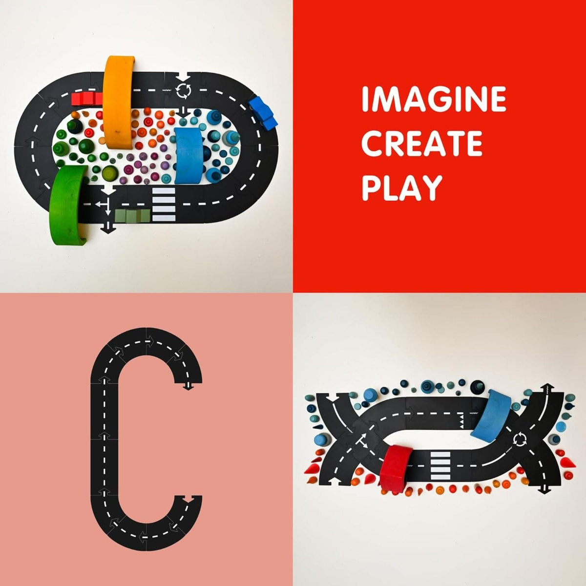 flexible toy road waytoplay Ringroad - Flexible Spielstrasse – Ringroad | 12 Teile | waytoplay