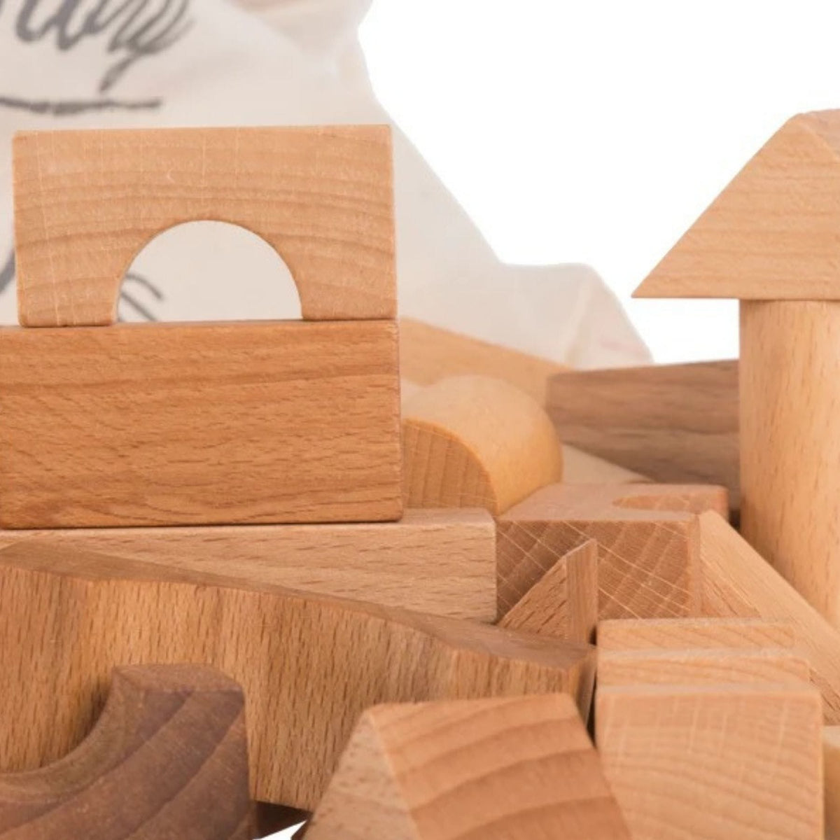 Holzspielzeug & Bausteine Holzbausteine 100 Teile im Beutel | Wooden Story
