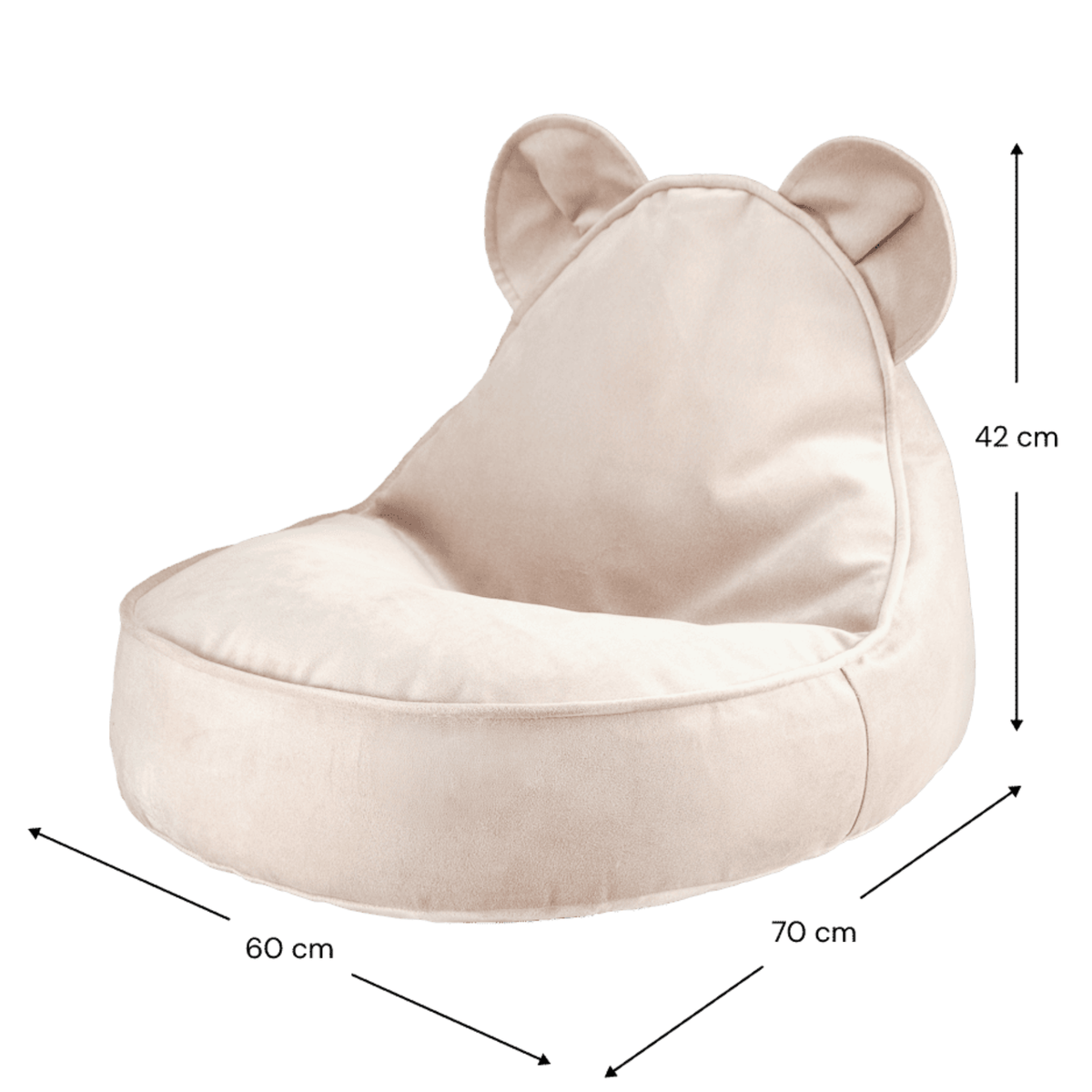 Sitzsäcke Kinder Sitzsack Bär aus Samt I wigiwama