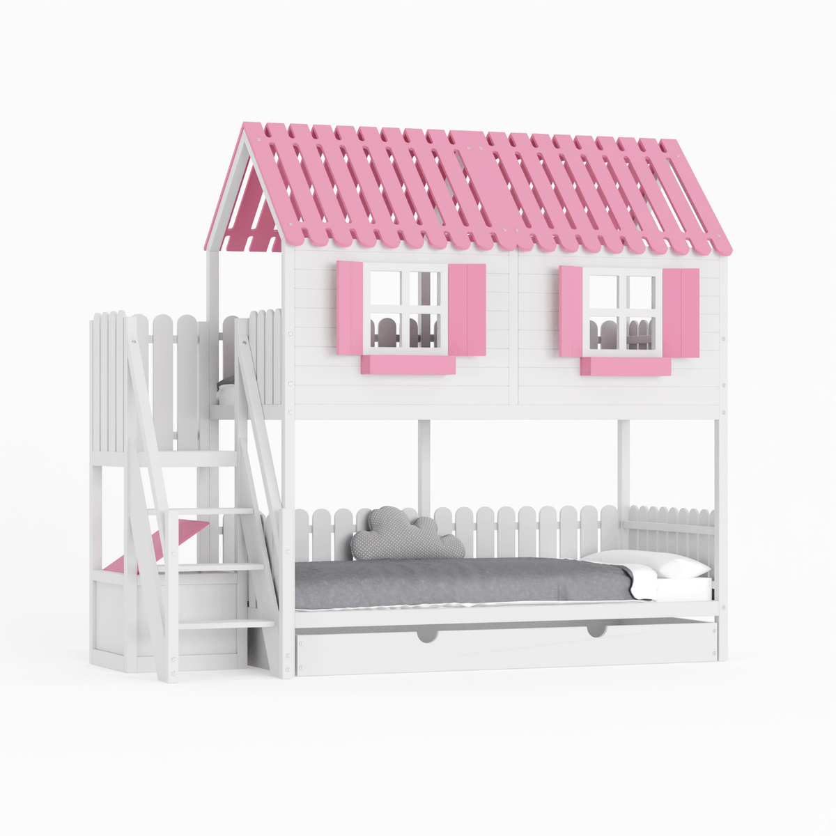 Bett Kinderbett Hausbett Etagenbett für Kinder - Anita