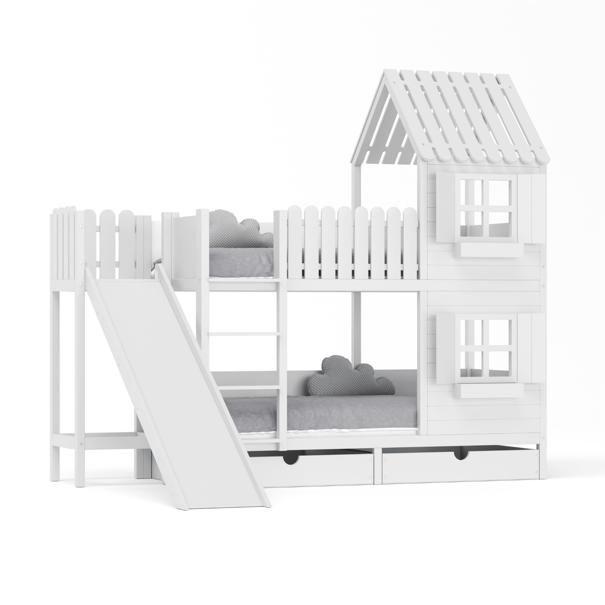 Bett Kinderbett Hausbett Etagenbett für Kinder - Kim