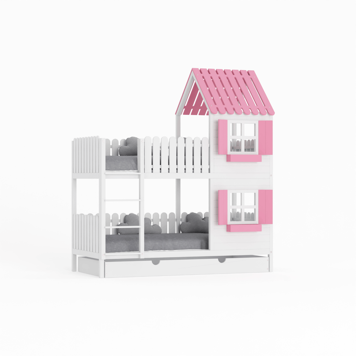 Bett Kinderbett Hausbett Etagenbett für Kinder - Robin