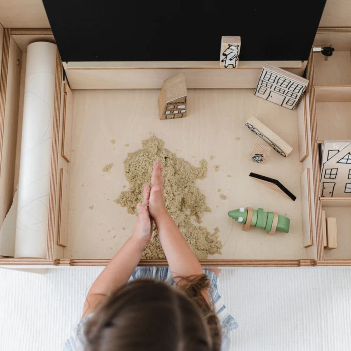Kinderschreibtisch Verstellbarer Multisensorischer Kinderschreibtisch aus Holz Luula