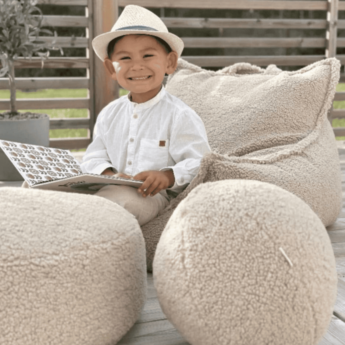 Sitzsäcke Rundes Teddy-Kissen Ball Kinderkissen I wigiwama