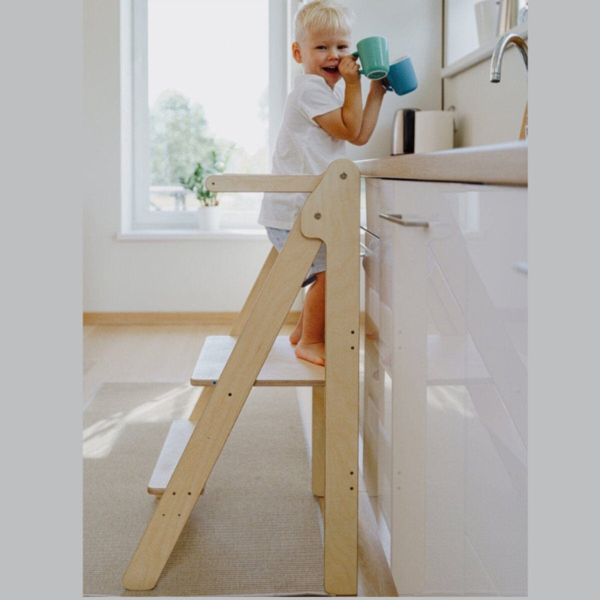 Learning Tower Lernturm für Kinder, klappbar und höhenverstellbar