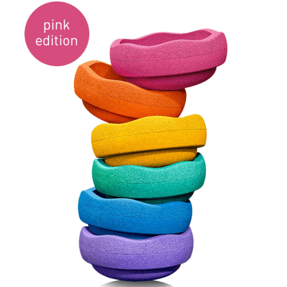 Stapelsteine LIMITED: Stapelstein Rainbow Classic 6er Set – Exklusive Edition LeoBabys