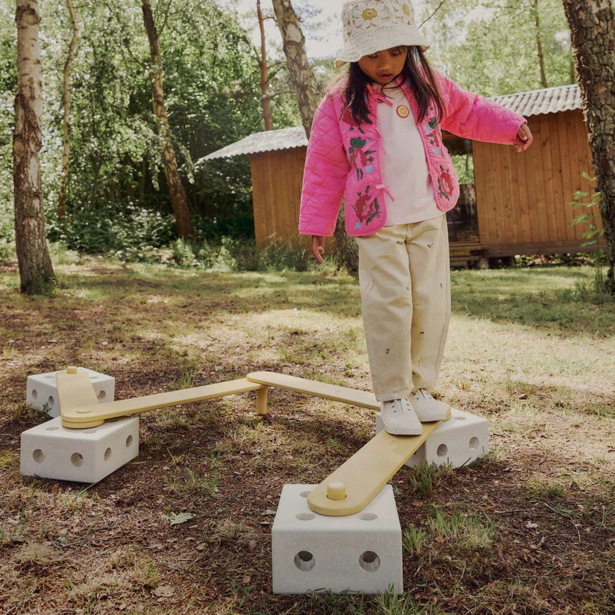 Lern- & Motorikspielzeug MODU Balance Track Set – Kreatives Balancierspiel & Bau-Spielset für Kinder