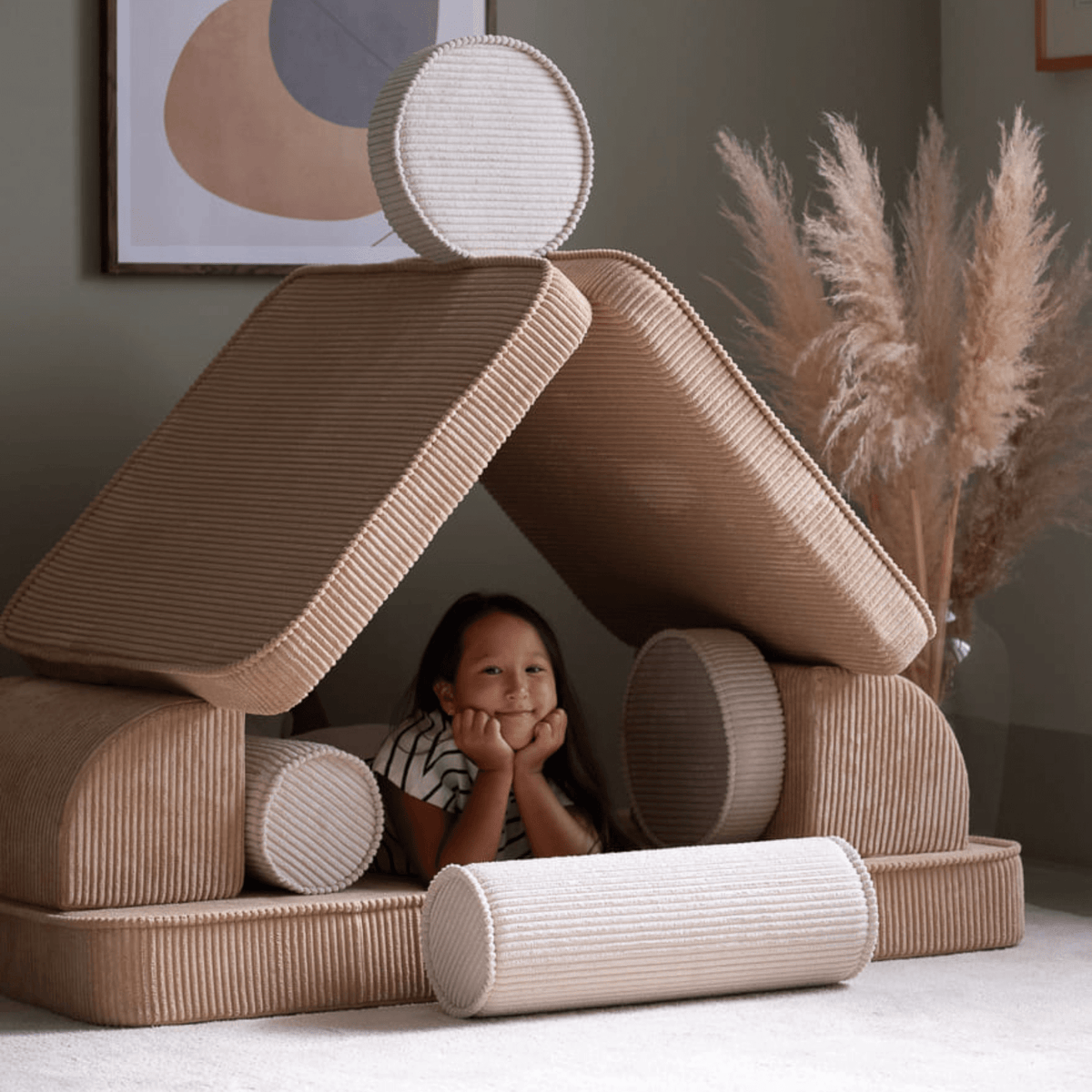 Polstermöbel Modulares Kinder-Spielsofa Kindersofa aus Cord I wigiwama