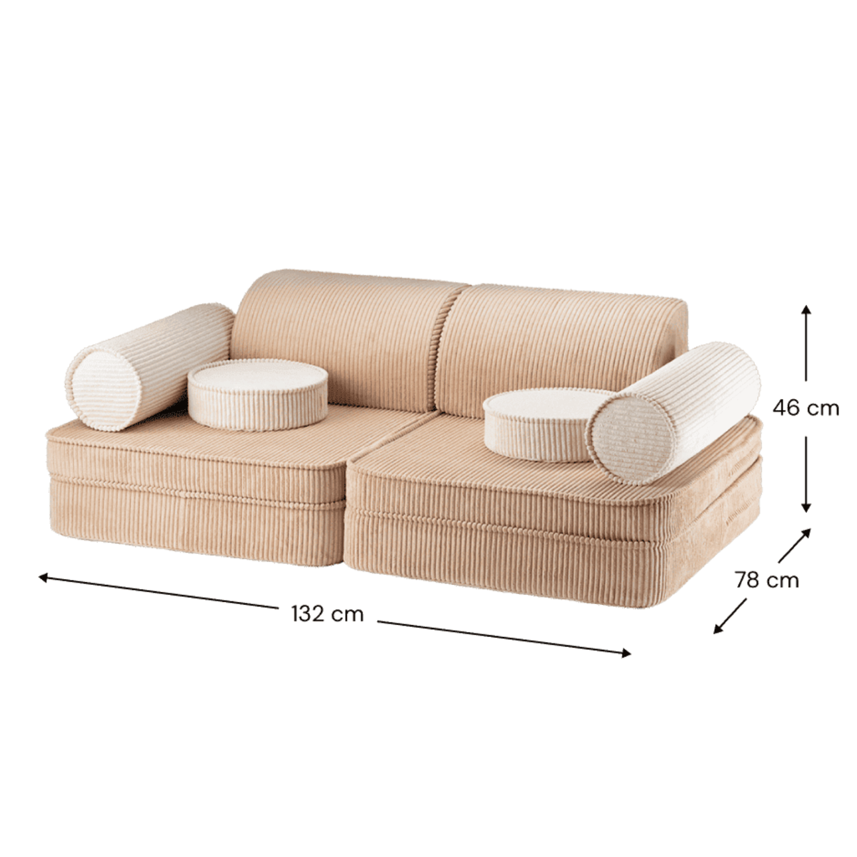 Polstermöbel Modulares Kinder-Spielsofa Kindersofa aus Cord I wigiwama