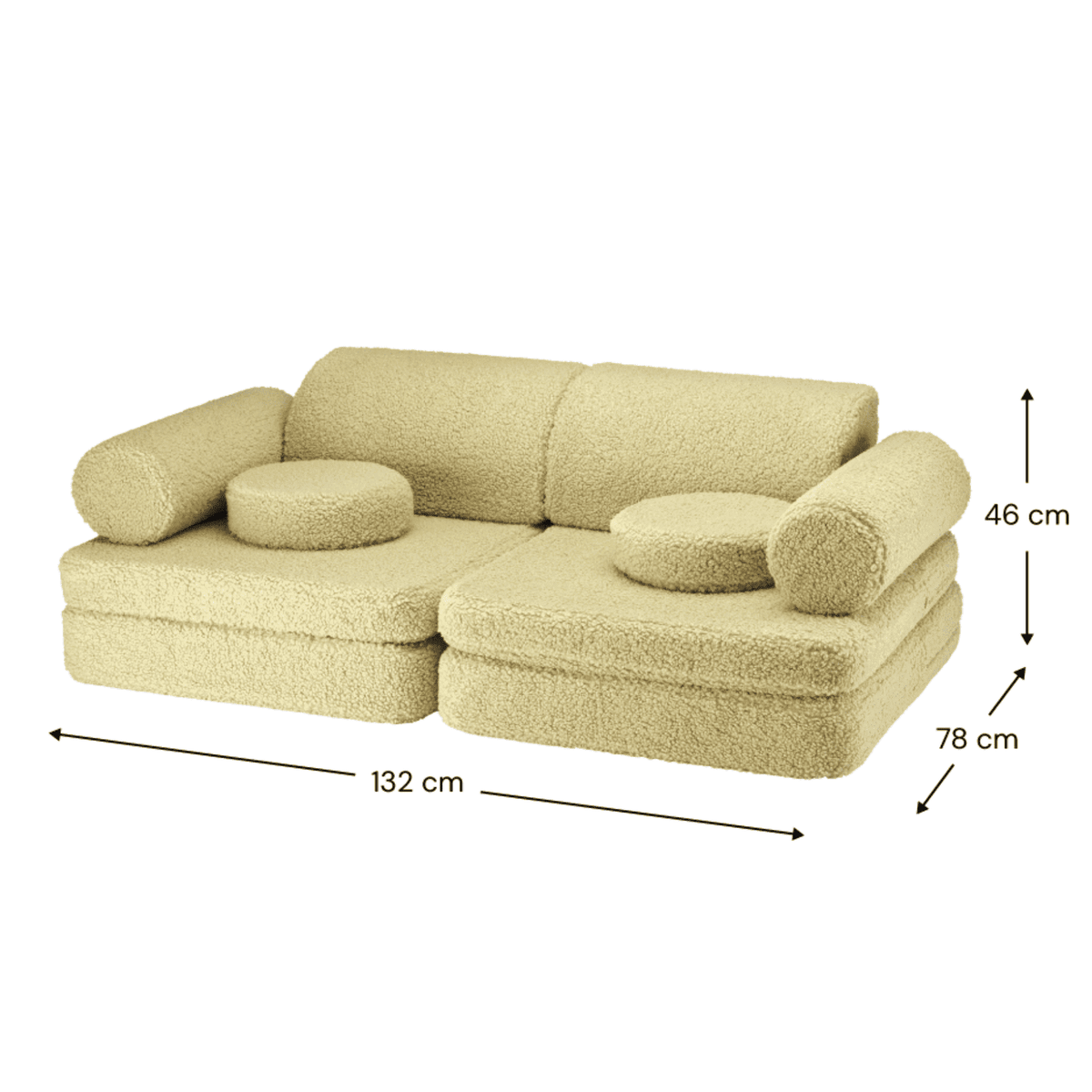 Polstermöbel Modulares Kinder-Spielsofa Kindersofa aus Teddy I wigiwama