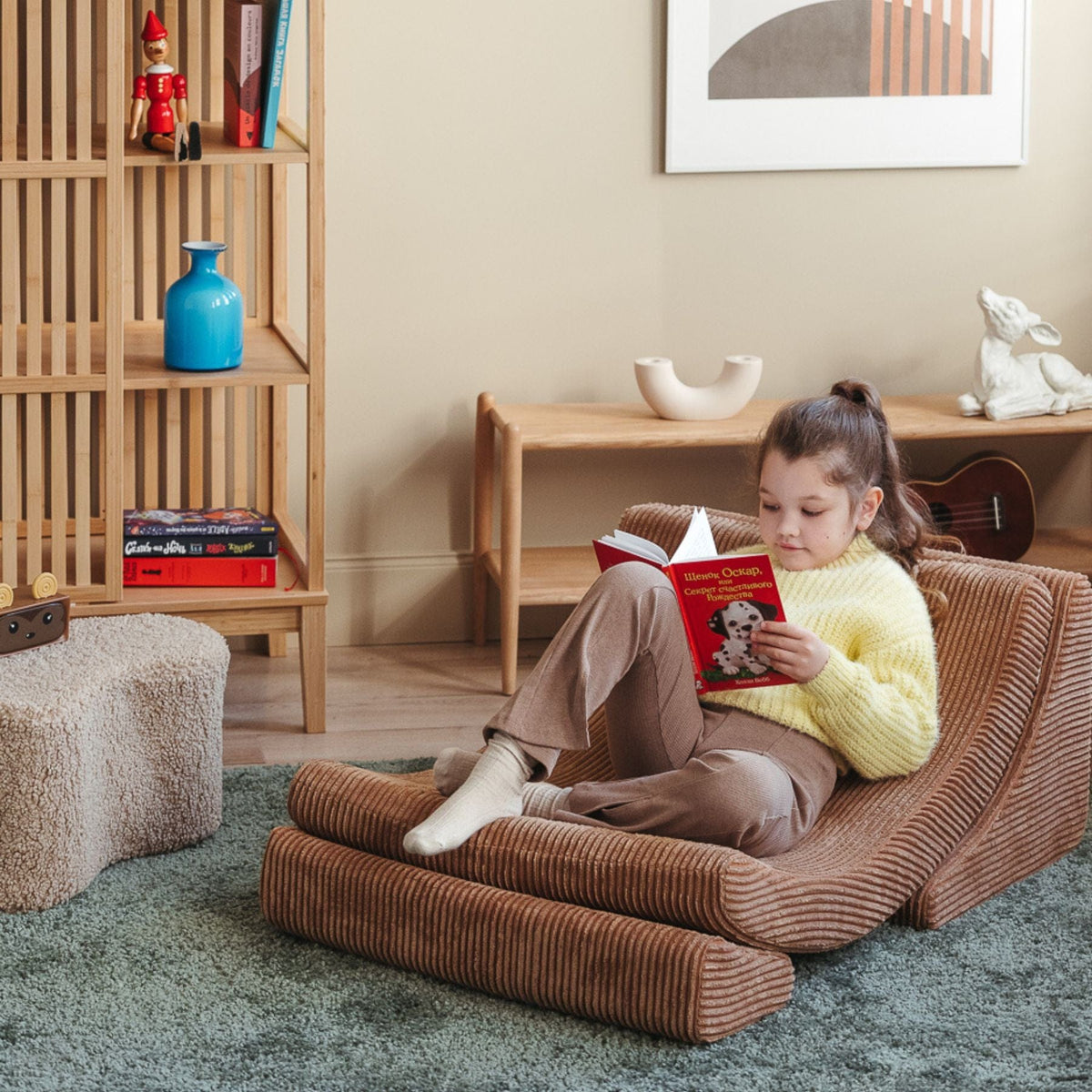 Polstermöbel wigiwama Moon Chair Kindersessel – modularer Kinder-Sessel I Cord