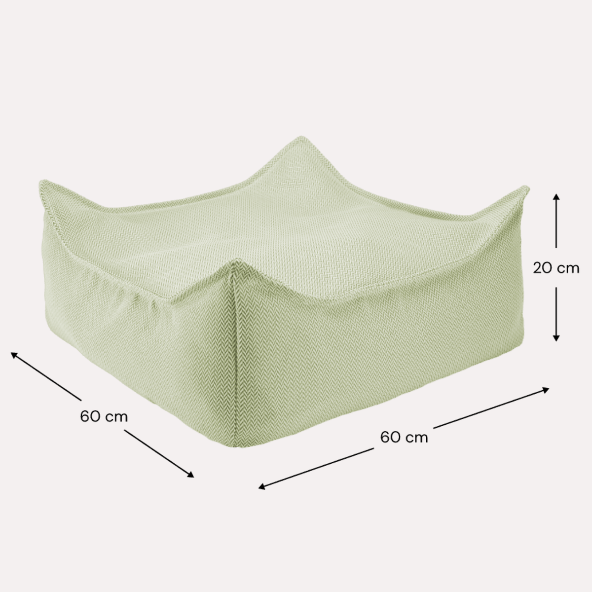 Polstermöbel wigiwama Outdoor Ottoman - Sitzkissen & Hocker für Kinder | 6 Farben
