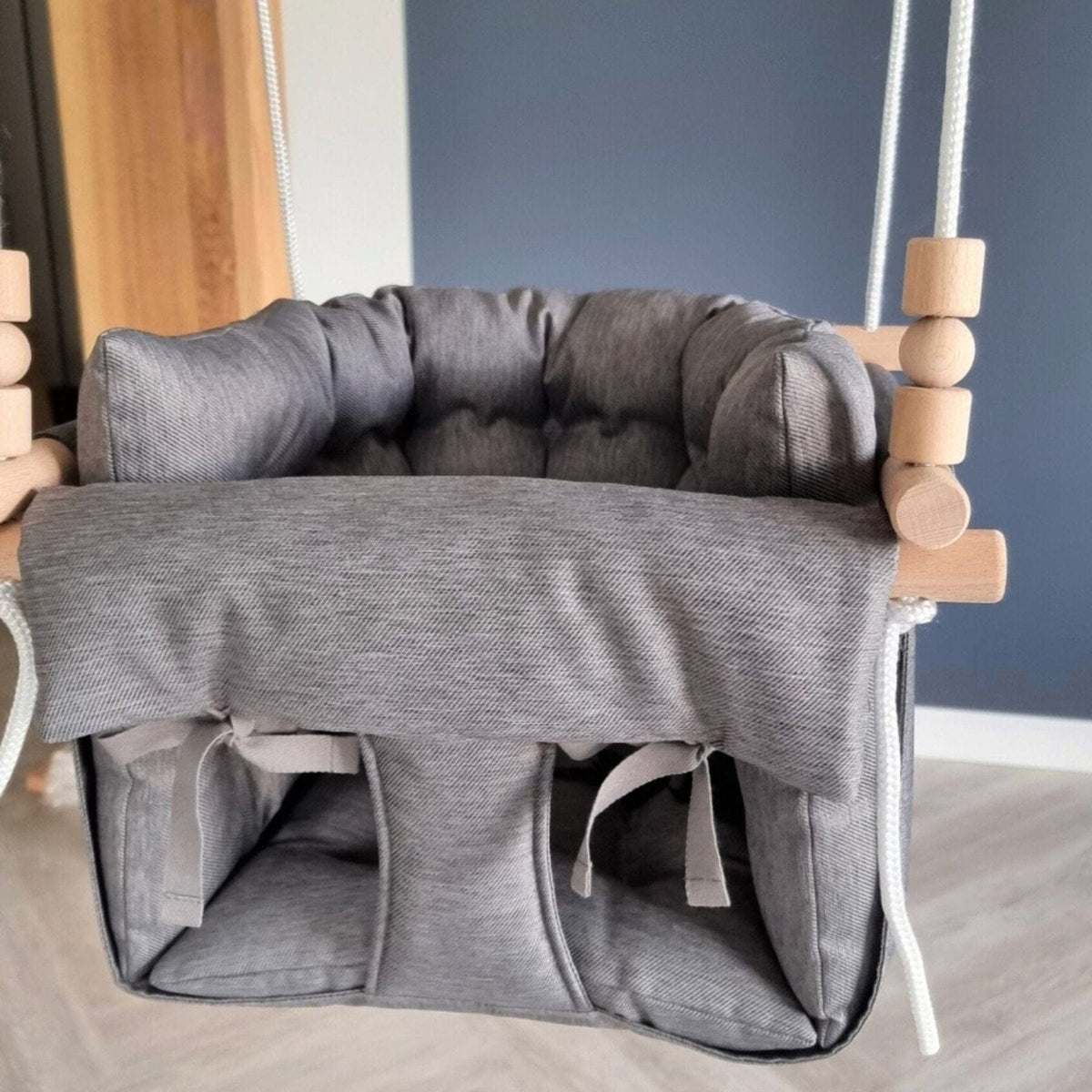 Schaukel Premium Babyschaukel wetterfest Dunkelgrau