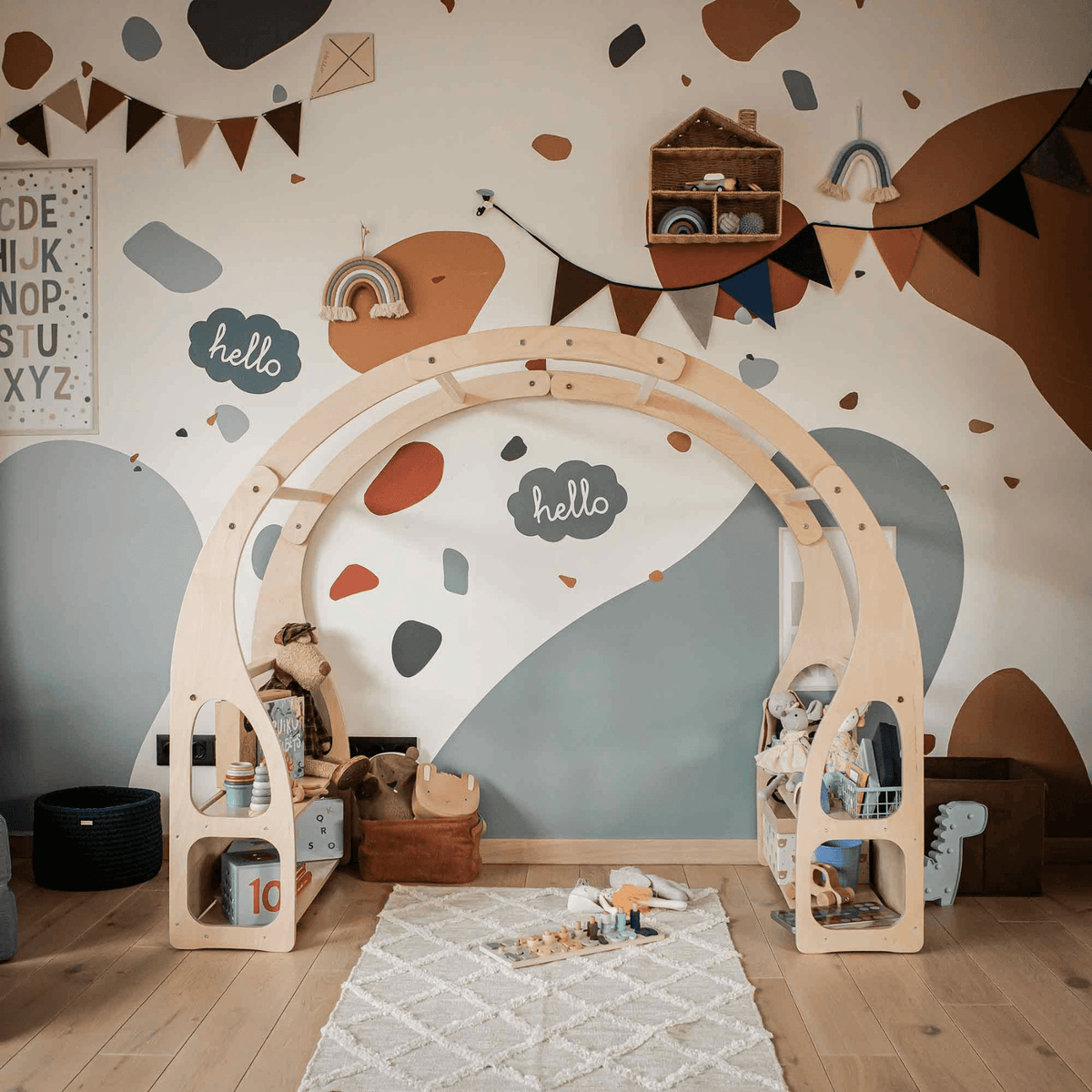 Möbel Montessori-Spielzeugregal für Kleinkinder