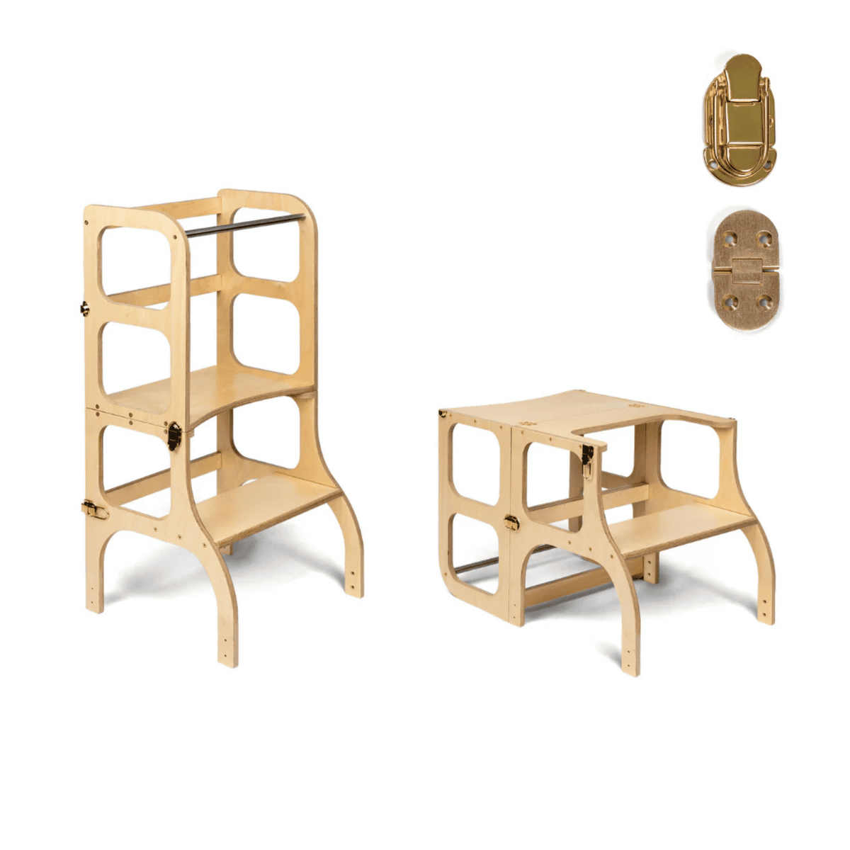 Learning Tower STEP’n’SIT Wandelbare Montessori Lernturm und Tisch 2in1