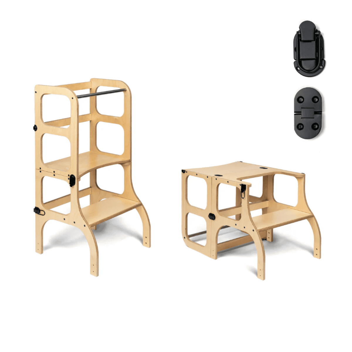 Learning Tower STEP’n’SIT Wandelbare Montessori Lernturm und Tisch 2in1