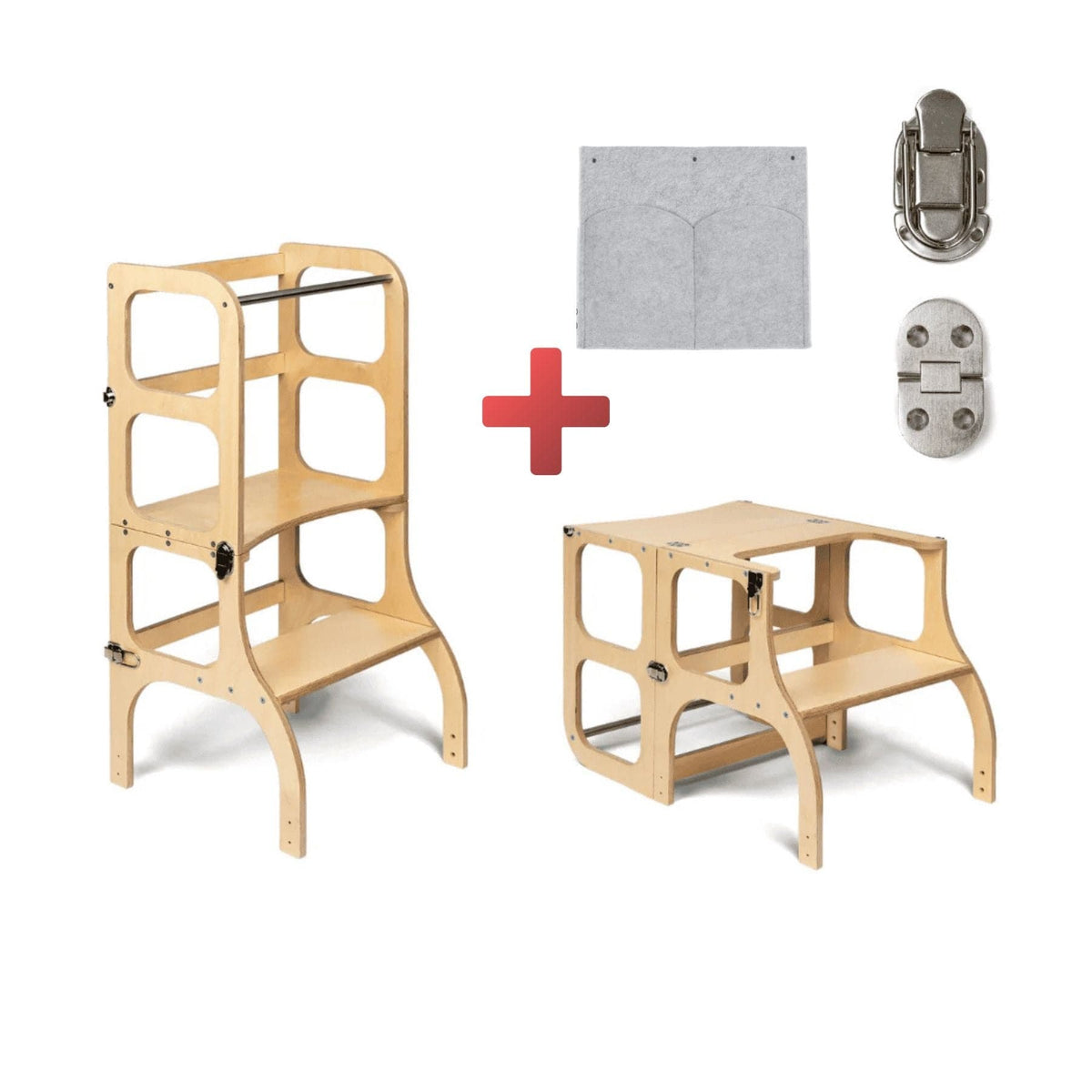 Learning Tower STEP’n’SIT Wandelbare Montessori Lernturm und Tisch 2in1