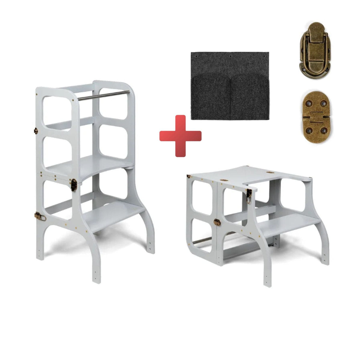 Learning Tower STEP’n’SIT Wandelbare Montessori Lernturm und Tisch 2in1