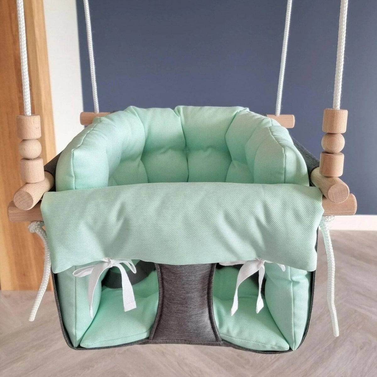 Schaukel Premium Babyschaukel wetterfest Dunkelgrau