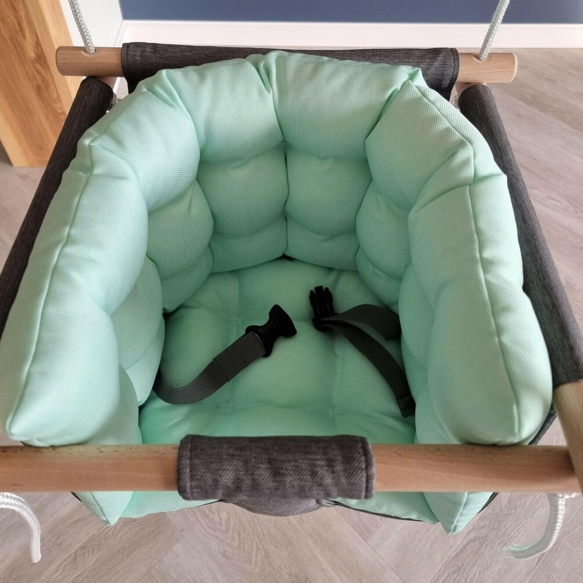 Schaukel Premium Babyschaukel wetterfest Dunkelgrau