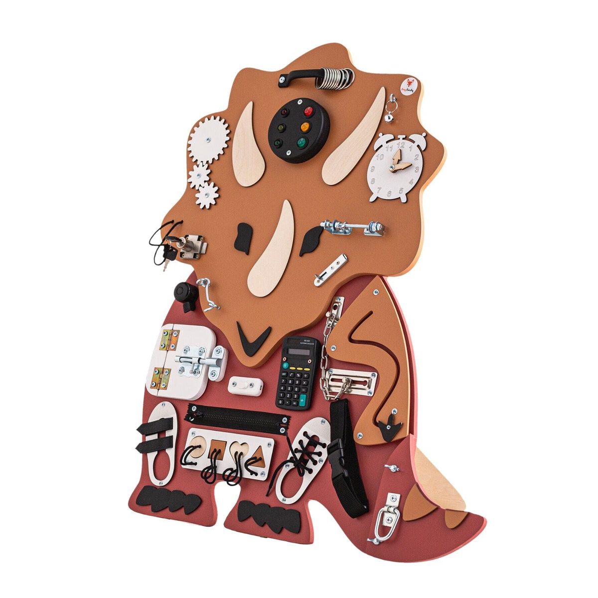 Busy Board Activity Board Montessori Busy Board Dinosaurier - Triceratops