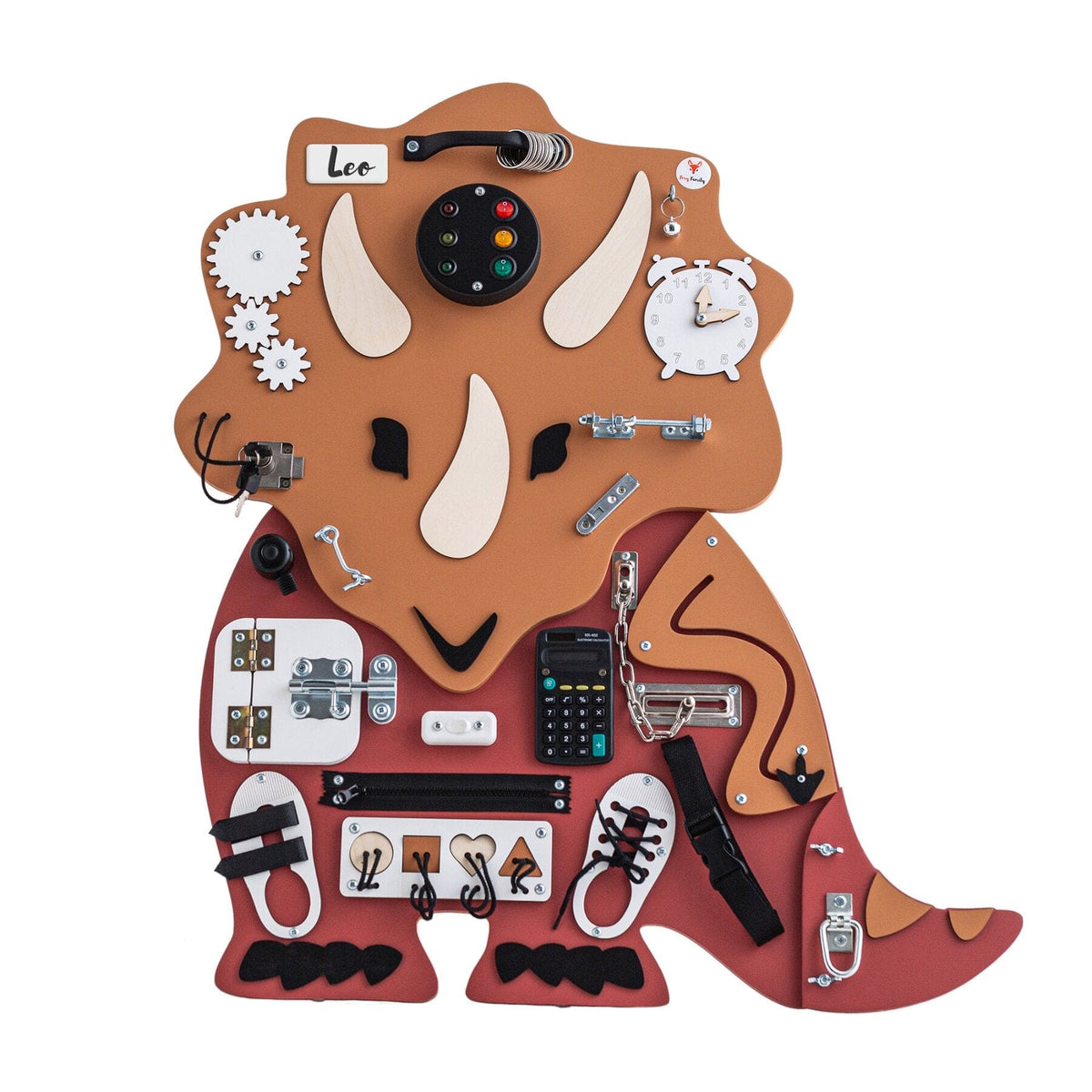 Busy Board Activity Board Montessori Busy Board Dinosaurier - Triceratops