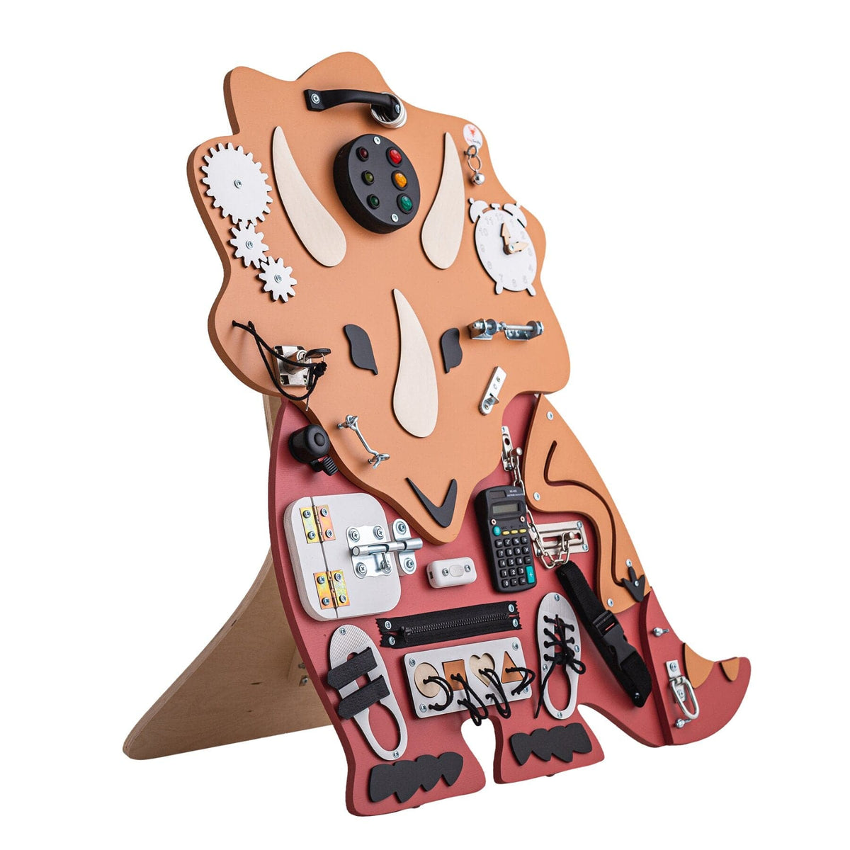 Busy Board Activity Board Montessori Busy Board Dinosaurier - Triceratops